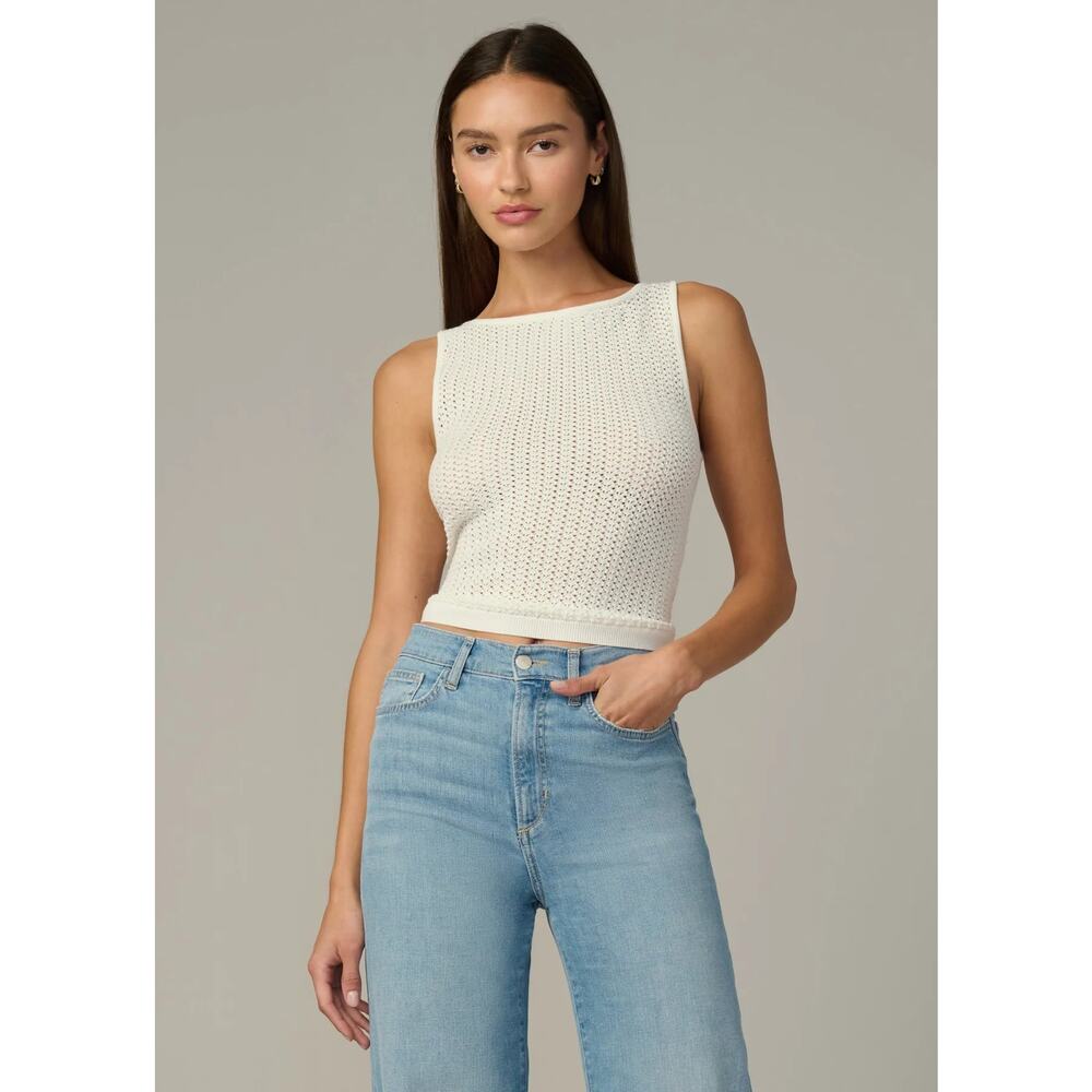Joe's Jeans The Crochet Boatneck Tank - Ecru NWT SIZE XS M L